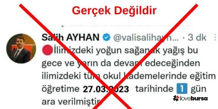 ''Fake'' Şanlıurfa valisi okulları tatil etti